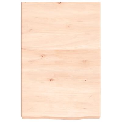 vidaXL Wastafelblad 40x60x(2-6) cm onbehandeld massief hout