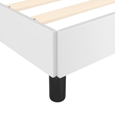 vidaXL Bedframe met hoofdbord kunstleer wit 140x190 cm