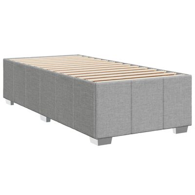 vidaXL Boxspring met matras stof lichtgrijs 90x200 cm