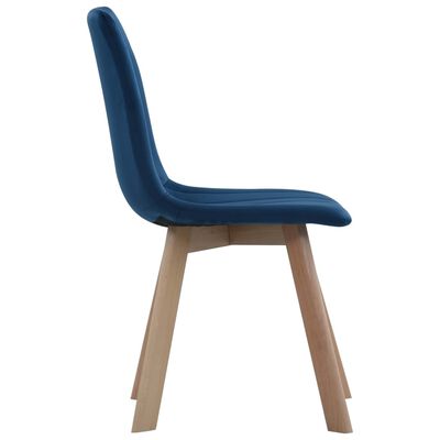 vidaXL Eetkamerstoelen 2 st fluweel blauw