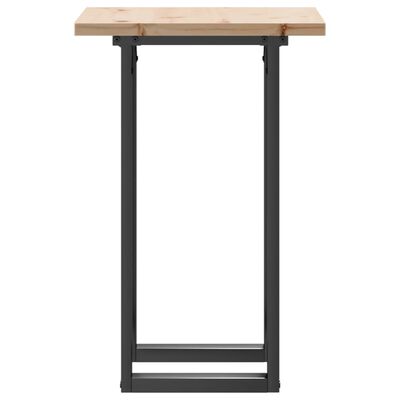 vidaXL Eettafel O-frame 50x50x75,5 cm massief grenenhout en gietijzer