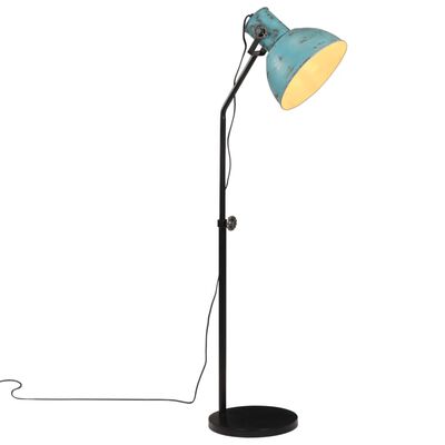 vidaXL Vloerlamp 25 W E27 30x30x90/150 cm verweerd blauw