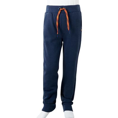 Kinderjoggingbroek 140 gemêleerd marineblauw