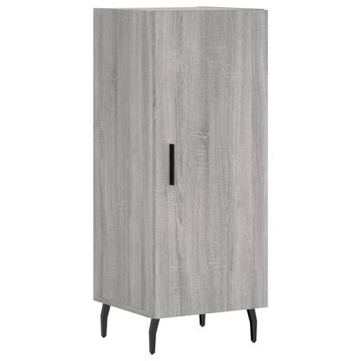 vidaXL Hoge kast 34,5x34x180 cm bewerkt hout grijs sonoma eikenkleurig