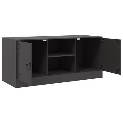 vidaXL Tv-meubel 99x39x44 cm staal zwart