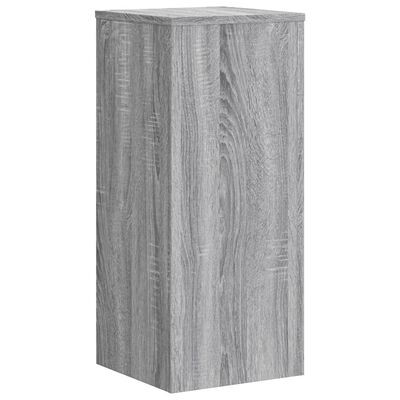 vidaXL Plantenstandaards 2 st 30x30x70 cm bewerkt hout grijs sonoma