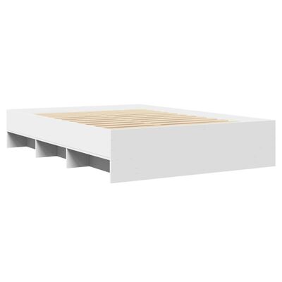 vidaXL Bedframe bewerkt hout wit 120x190 cm