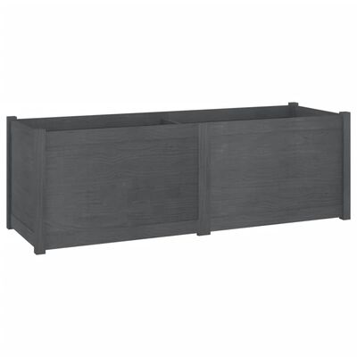 vidaXL Plantenbak 150x50x50 cm massief grenenhout grijs