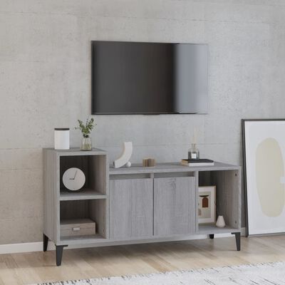 vidaXL Tv-meubel 100x35x55 cm bewerkt hout grijs sonoma eikenkleurig