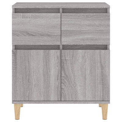 vidaXL Dressoir 60x35x70 cm bewerkt hout grijs sonoma eikenkleurig