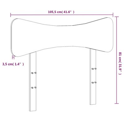 vidaXL Hoofdbord 100 cm massief grenenhout wit