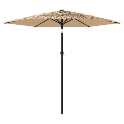 vidaXL Parasol met stalen paal 223x223x213 cm bruin