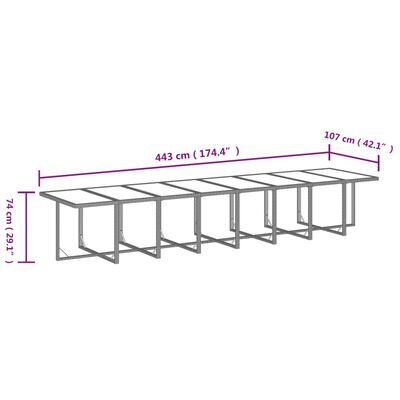 vidaXL 21-delige Tuinset met kussens poly rattan zwart