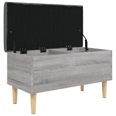 vidaXL Opbergbankje 82x42x46 cm bewerkt hout grijs sonoma eikenkleurig