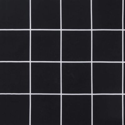 vidaXL Palletkussen ruitpatroon 80x80x12 cm stof zwart