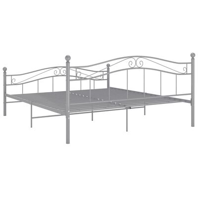 vidaXL Bedframe metaal grijs 140x200 cm