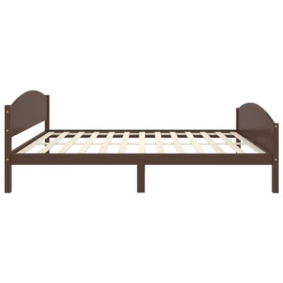 vidaXL Bedframe massief grenenhout donkerbruin 140x200 cm