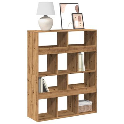 vidaXL Boekenkast 100x33x125,5 cm bewerkt hout artisanaal eikenkleurig