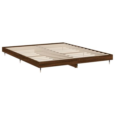 vidaXL Bedframe zonder matras bewerkt hout bruin eikenkleur 140x200 cm