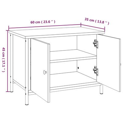 vidaXL Tv-meubel met deuren 60x35x45 cm bewerkt hout sonoma eikenkleur