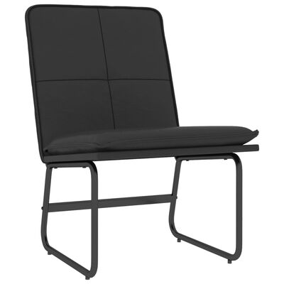 vidaXL Loungestoel 54x75x76 cm kunstleer zwart