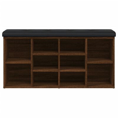 vidaXL Schoenenbank 102x32x50 cm bewerkt hout bruin eikenkleur