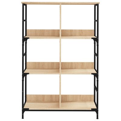 vidaXL Boekenrek 78,5x33x117,5 cm bewerkt hout sonoma eikenkleurig