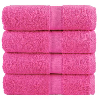 vidaXL Gastendoekjes SOLUND 4 st 600 g/m² 30x30 cm roze