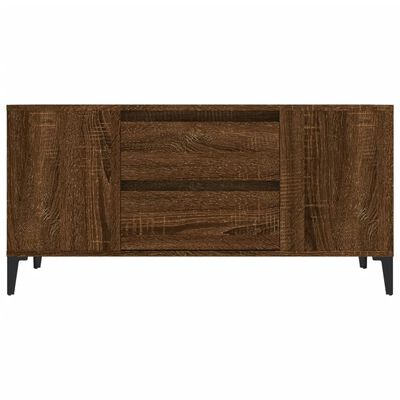 vidaXL Tv-meubel 102x44,5x50 cm bewerkt hout bruin eikenkleur