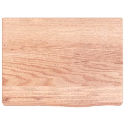 vidaXL Wastafelblad 40x30x(2-4) cm behandeld massief hout lichtbruin