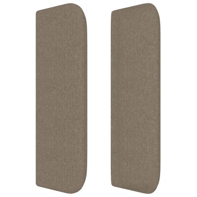 vidaXL Boxspring met matras stof taupe 200x200 cm