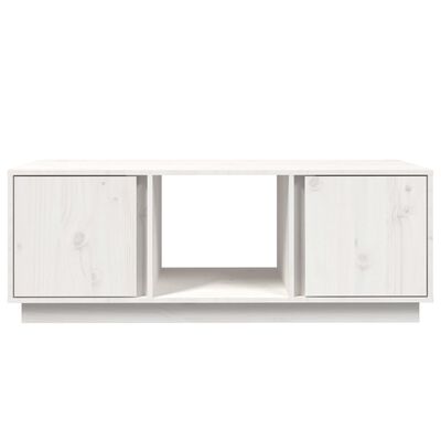 vidaXL Salontafel 110x50x40 cm massief grenenhout wit