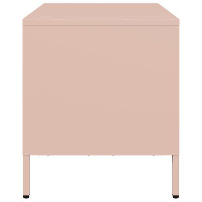 vidaXL Tv-meubel 68x39x43,5 cm koudgewalst staal roze