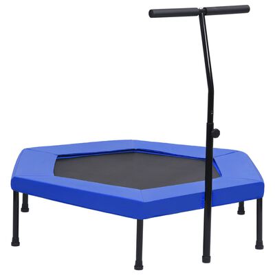 vidaXL Fitnesstrampoline met handgreep veiligheidsmat zeshoekig 122 cm