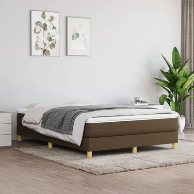 vidaXL Bedframe stof donkerbruin 140x190 cm