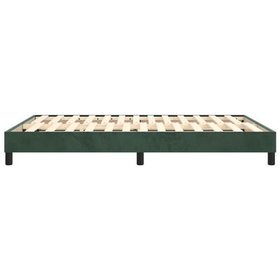 vidaXL Bedframe fluweel donkergroen 140x190 cm