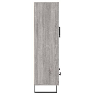 vidaXL Hoge kast 69,5x31x115 cm bewerkt hout grijs sonoma eikenkleurig