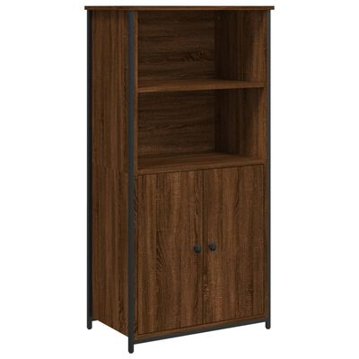 vidaXL Hoge kast 62x36x121,5 cm bewerkt hout bruin eikenkleur