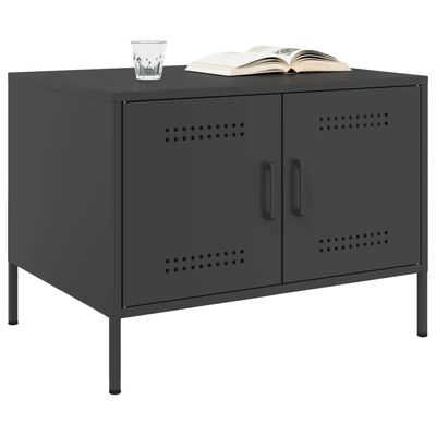 vidaXL Salontafel 68x50x50,5 cm staal zwart