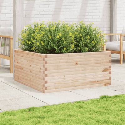 vidaXL Plantenbak 100x100x46 cm massief grenenhout