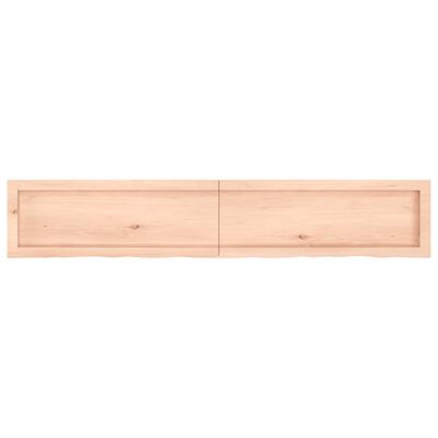 vidaXL Wandschap 160x30x(2-4) cm onbehandeld massief eikenhout