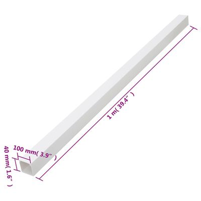 vidaXL Kabelgoot 100x40 mm 30 m PVC