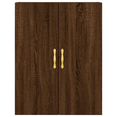 vidaXL Hoge kast 69,5x34x180 cm bewerkt hout bruin eikenkleur