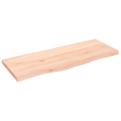 vidaXL Wandschap 100x40x(2-4) cm onbehandeld massief eikenhout