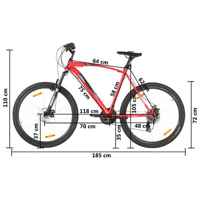 Verouderd Mis Sinis vidaXL Mountainbike 21 versnellingen 29 inch wielen 58 cm frame rood kopen?  | vidaXL.nl