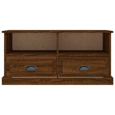 vidaXL Tv-meubel 93x35,5x45 cm bewerkt hout bruin eikenkleur