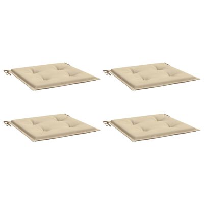 vidaXL Tuinstoelkussens 4 st 50x50x3 cm oxford stof beige