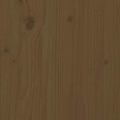 vidaXL Bedframe met hoofdbord massief hout honingbruin 140x200 cm