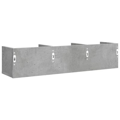 vidaXL Wandkast 75x18x16,5 cm bewerkt hout betongrijs