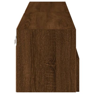 vidaXL Tv-wandmeubels 2 st 80x30x30 cm bewerkt hout bruin eikenkleur